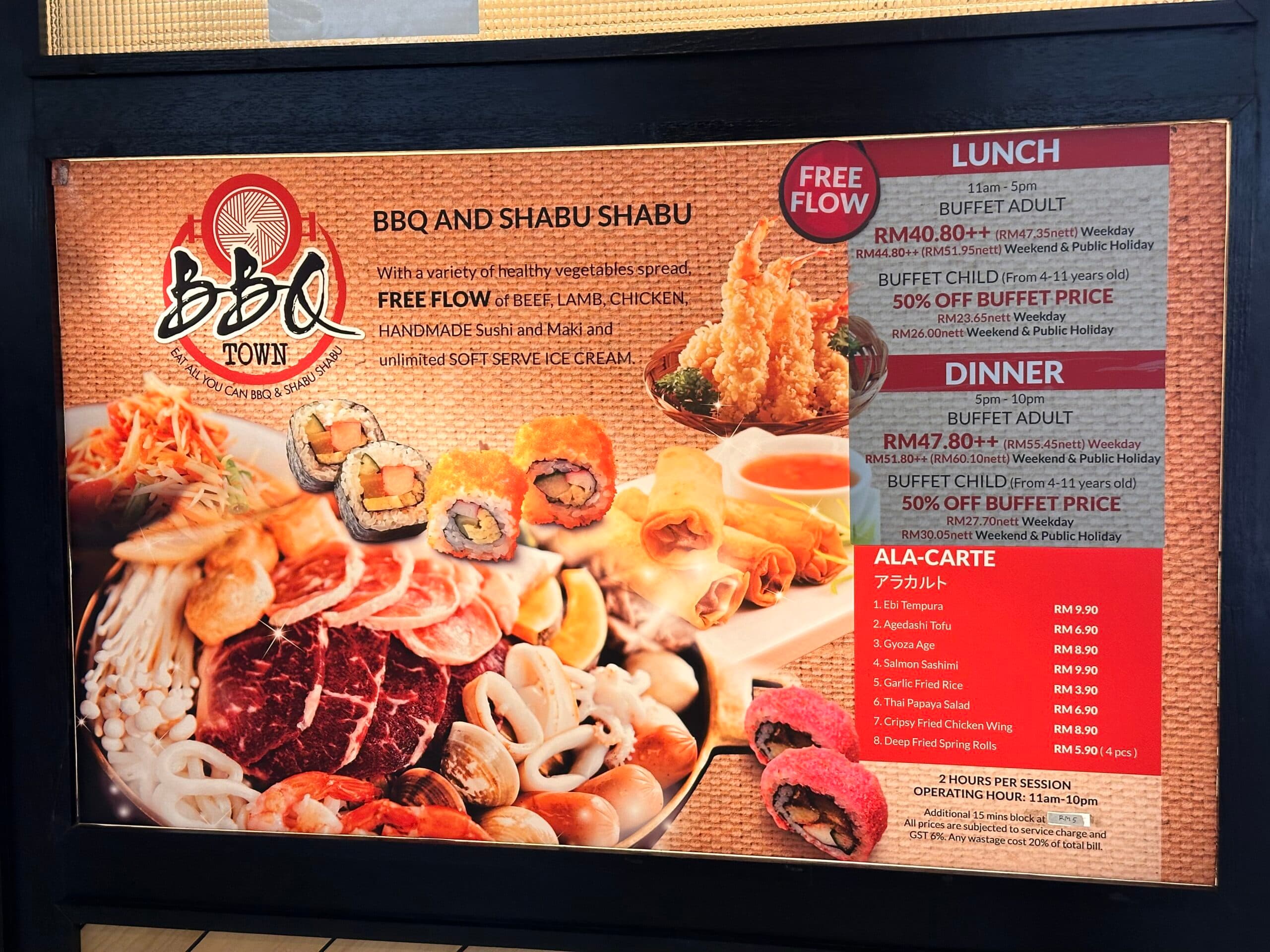 BBQ Town menu page 1