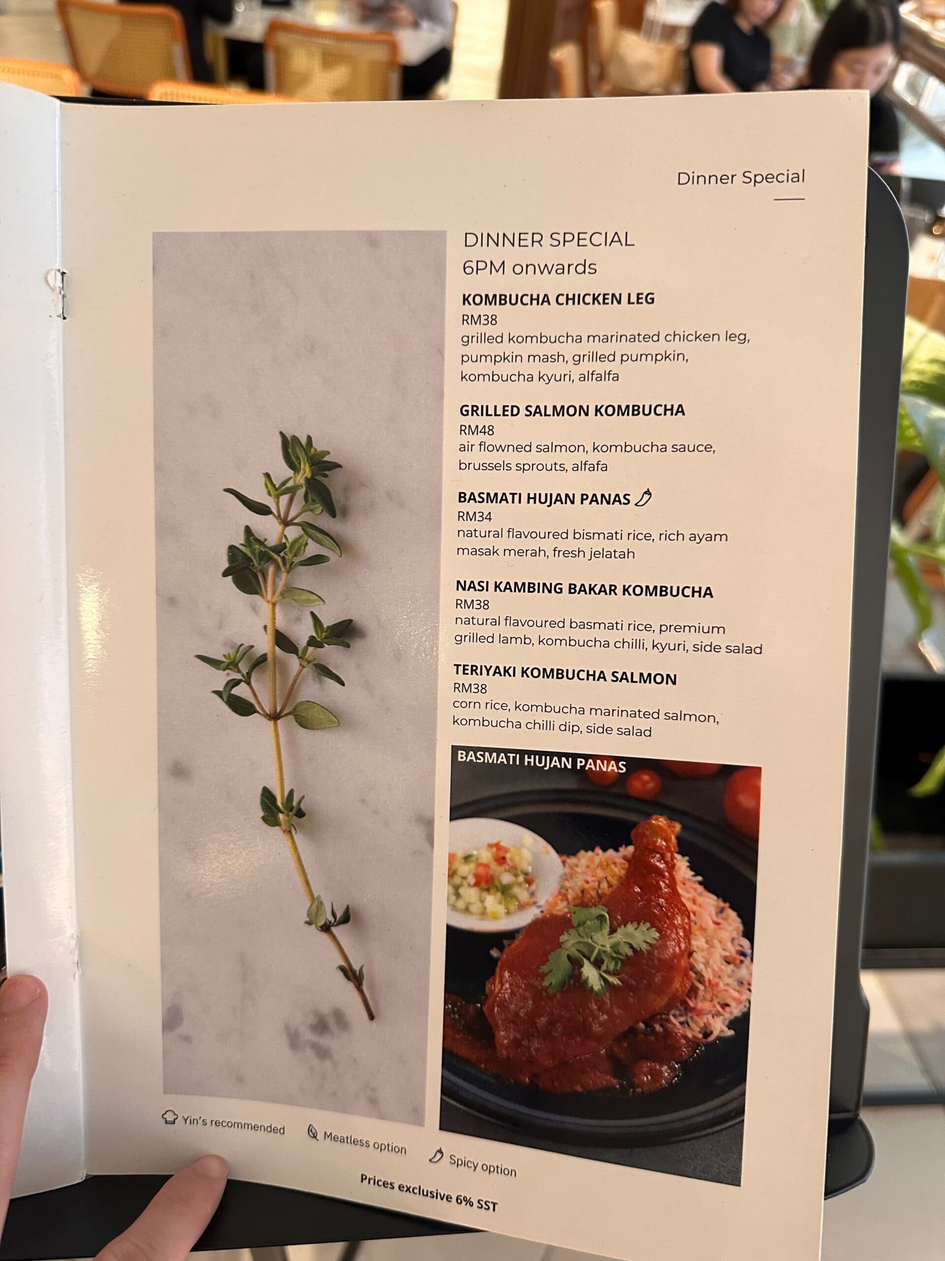 Yin's Sourdough Bakery & Cafe menu page 1