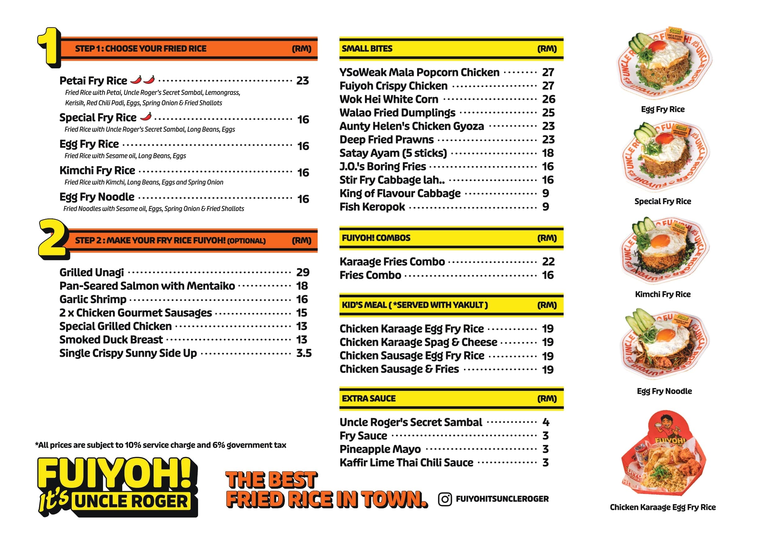 FUIYOH! It’s UNCLE ROGER @ MyTOWN Shopping Centre menu page 1