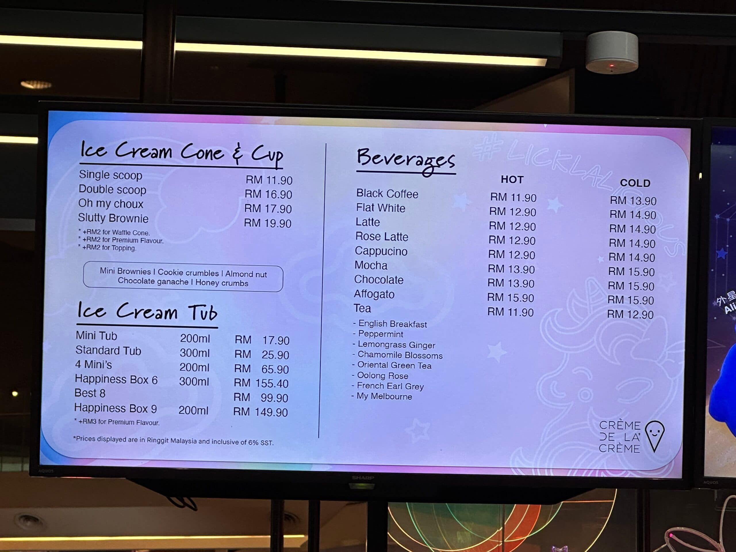 Crème De La Crème - CDLC @Uptown menu page 1