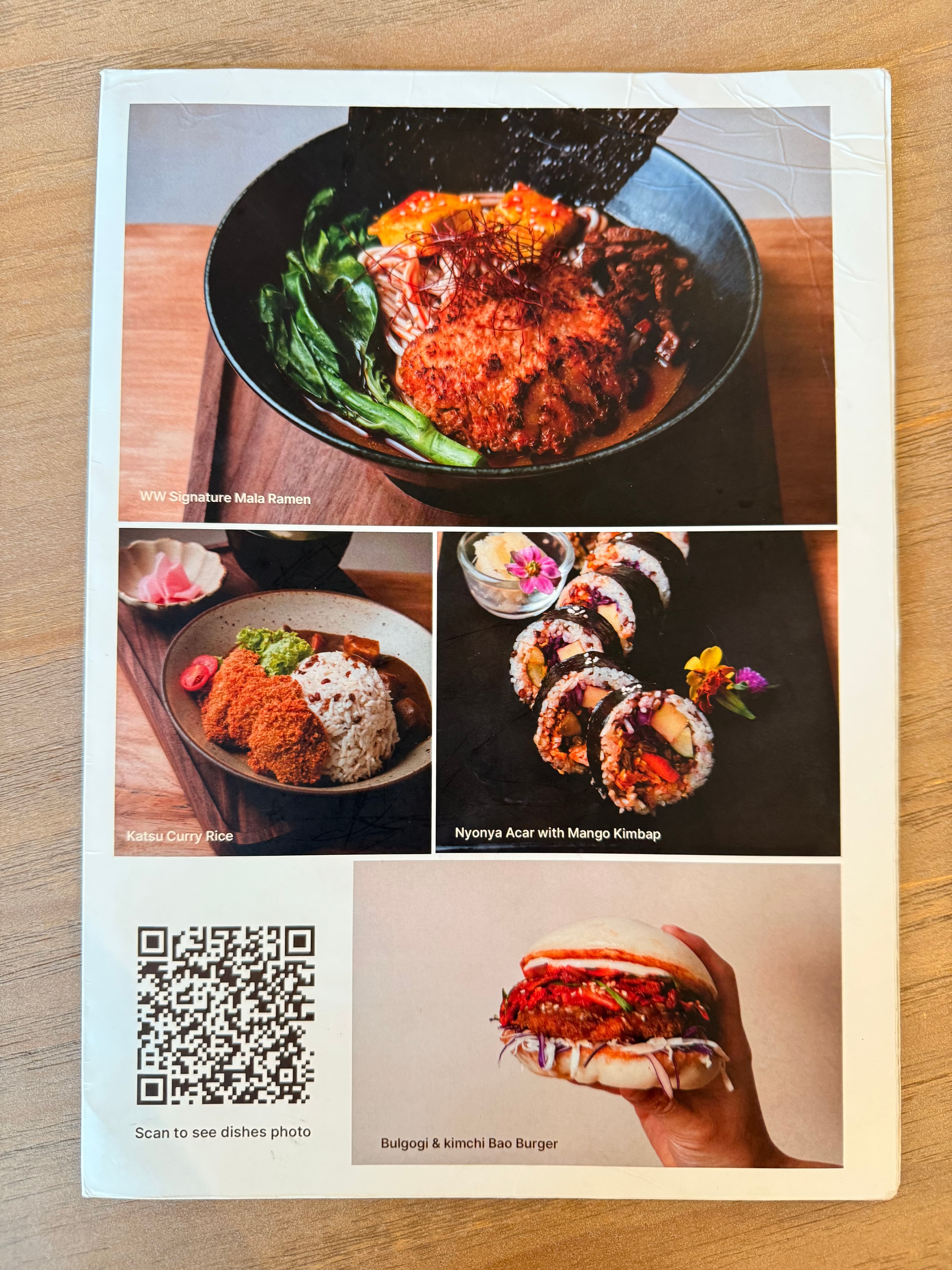 Wholey Wonder Damai menu page 1